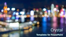  Presentation with hong kong - Cool new presentation theme with blur-view-of-hong-kong backdrop and a ocean colored foreground