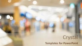  Presentation with mall - PPT layouts with blur-view-of-indoor-shopping background and a  colored foreground