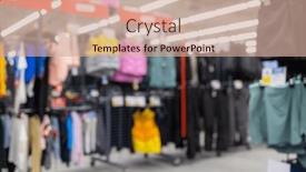  Presentation with mall - Slide set featuring blur-view-of-interior-clothing background and a coral colored foreground