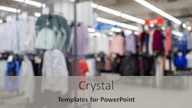  Presentation with mall - Slides having blur-view-of-interior-clothing background and a light gray colored foreground