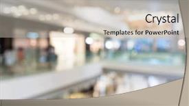  Presentation with blur - Audience pleasing slides consisting of blur view of shoppine plaza backdrop and a  colored foreground