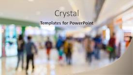  Presentation with mall - Colorful slide deck enhanced with blur-view-of-shopping-mall backdrop and a soft green colored foreground