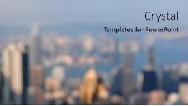  Presentation with blur - Beautiful presentation theme featuring blur-view-of-the-city backdrop and a light blue colored foreground