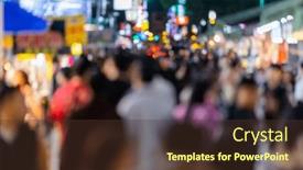  Presentation with blur - PPT theme consisting of blur-view-of-the-city background and a tawny brown colored foreground