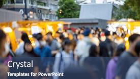  Presentation with blur - PPT layouts featuring blur-view-of-the-city background and a ocean colored foreground