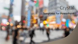  Presentation with tokyo - PPT theme consisting of blur-view-of-tokyo-city background and a light gray colored foreground