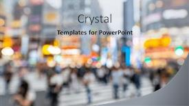  Presentation with tokyo - Theme with blur-view-of-tokyo-city background and a light blue colored foreground