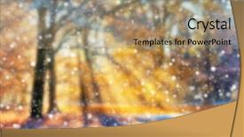  Presentation with snow flakes - Cool new presentation with blur winter background with falling backdrop and a coral colored foreground