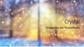  Presentation with snow flakes - Colorful PPT layouts enhanced with blur winter background with falling backdrop and a blonde colored foreground