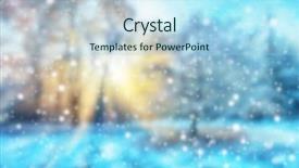  Presentation with snow flakes - Audience pleasing theme consisting of blur winter background with falling backdrop and a light blue colored foreground