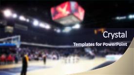  Presentation with basketball court - Cool new slides with blured image of basketball court backdrop and a wine colored foreground