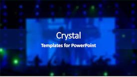  Presentation with concert - Cool new PPT theme with blured lighting in a concert backdrop and a royal blue colored foreground