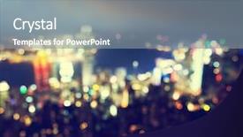  Presentation with light golden lights - Audience pleasing presentation consisting of blured lights from peak victoria backdrop and a gray colored foreground