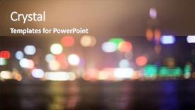  Presentation with hong kong - Amazing presentation having blured lights of hong kong backdrop and a coral colored foreground