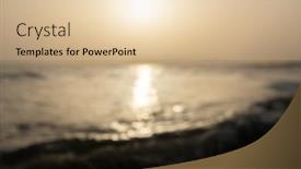  Presentation with sea - Presentation theme consisting of blured-sea-view-with-bokeh background and a lemonade colored foreground