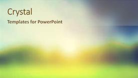  Presentation with summer sun - Amazing PPT theme having blurred - defocused image blur of fresh backdrop and a soft green colored foreground