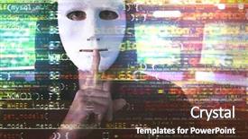  Presentation with cyber attack - Beautiful theme featuring blurred background concept of cyber backdrop and a tawny brown colored foreground