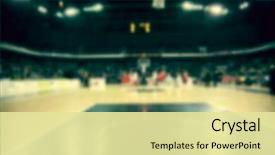  Presentation with basketball court - Audience pleasing PPT layouts consisting of blurred background of basketball court backdrop and a blonde colored foreground