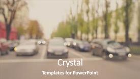  Presentation with traffic - Cool new presentation theme with blurred background of city traffic backdrop and a coral colored foreground