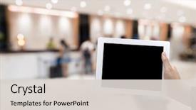  Presentation with lobby - Amazing theme having blurred background of modern hotel backdrop and a lemonade colored foreground