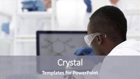  Presentation with biotechnology laboratory - Theme enhanced with blurred background of modern background and a gray colored foreground