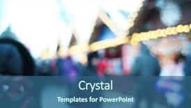  Presentation with fair - Beautiful presentation design featuring people at traditional christmas backdrop and a ocean colored foreground