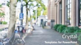  Presentation with amsterdam - Presentation theme featuring blurred-background-of-street and a  colored foreground