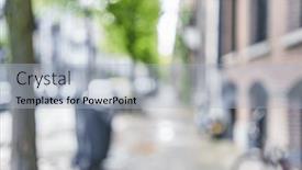  Presentation with civics the city civic - Presentation design consisting of blurred-background-of-street background and a light blue colored foreground