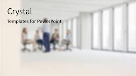  Presentation with moving business - Amazing slide deck having blurred business background backdrop and a light gray colored foreground