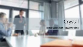  Presentation with moving business - Presentation design having blurred business concept background background and a  colored foreground