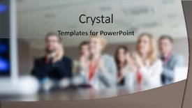  Presentation with conference - Amazing presentation having blurred business convention conference background backdrop and a  colored foreground