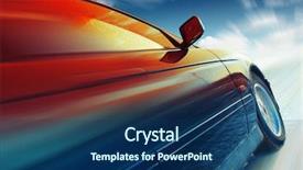  Presentation with car - PPT layouts enhanced with blurred car on icy road background and a ocean colored foreground