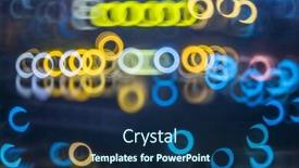  Presentation with office buildings - Audience pleasing PPT theme consisting of blurred-city-lights-and-office backdrop and a navy blue colored foreground