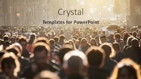  Presentation with crowd - Theme enhanced with blurred-crowd-at-the-street background and a lemonade colored foreground