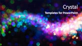  Presentation with christmas lights - Colorful PPT theme enhanced with rainbow christmas - blurred defocused lights on dark backdrop and a navy blue colored foreground