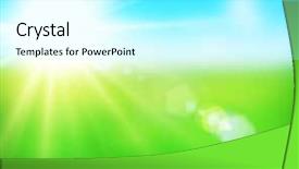  Presentation with sky sun - PPT theme enhanced with sky and rays of sun background and a arctic colored foreground