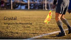  Presentation with green moving - Amazing theme having blurred green field and nature backdrop and a gold colored foreground