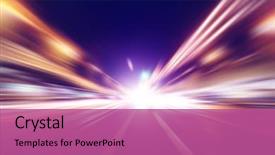  Presentation with city night - Slide deck enhanced with blurred image of night traffic background and a coral colored foreground