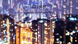  Presentation with windows - PPT layouts featuring blurred lights in windows background and a light blue colored foreground