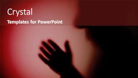  Presentation with hat - Amazing PPT theme having blurred-male-silhouette backdrop and a tawny brown colored foreground