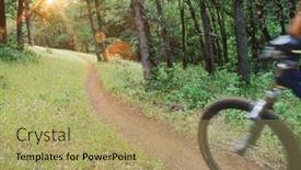  Presentation with trail - Slide set consisting of blurred-motion-of-biker-riding background and a yellow colored foreground