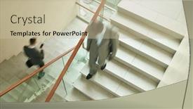  Presentation with multicultural - Slide set consisting of blurred-motion-of-two-multicultural background and a mint green colored foreground