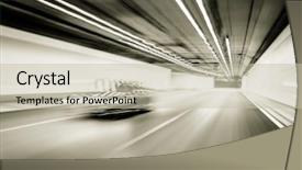  Presentation with motion - Presentation consisting of blurred motion toward the central background and a mint green colored foreground