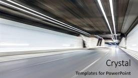  Presentation with speed - Colorful presentation enhanced with blurred motion toward the central backdrop and a light gray colored foreground