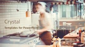  Presentation with table salt - Colorful PPT theme enhanced with blurred restaurant interior with salt and pepper on table backdrop and a lemonade colored foreground