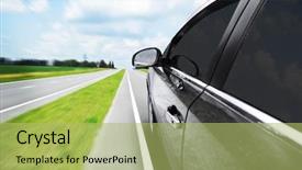  Presentation with speed - Amazing PPT layouts having blurred road and car speed backdrop and a yellow colored foreground