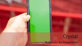  Presentation with green screen - Slide deck with blurred shopping carts in background background and a red colored foreground