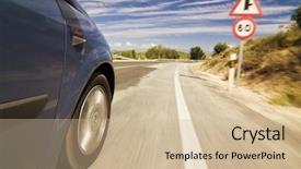  Presentation with limit - Slide set featuring blurred speed limit sign background and a soft green colored foreground