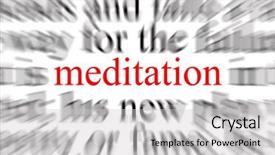  Presentation with meditation - Slides with blurred-text-with-a-focus background and a light gray colored foreground