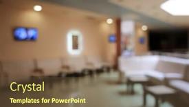  Presentation with cinema - Theme featuring blurred view of cinema lounge background and a tawny brown colored foreground